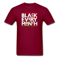 Black Every Month T-Shirt - burgundy