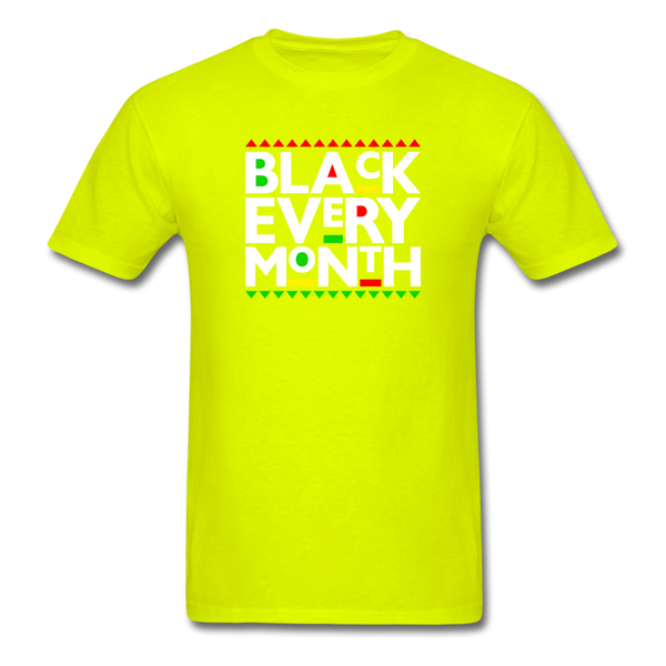 Black Every Month T-Shirt - safety green