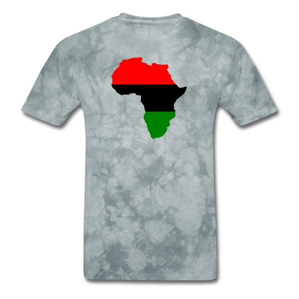 Africa Map - grey tie dye