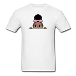 Afro Puff Badana Girl Peekaboo - white