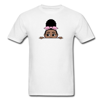 Afro Puff Badana Girl Peekaboo - white