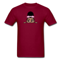 Afro Puff Badana Girl Peekaboo - burgundy