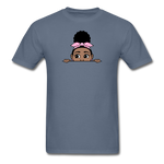 Afro Puff Badana Girl Peekaboo - denim