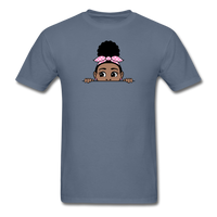 Afro Puff Badana Girl Peekaboo - denim