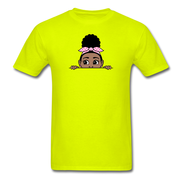Afro Puff Badana Girl Peekaboo - safety green