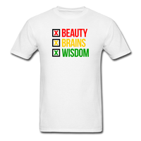 Beauty Brains Wisdom - white