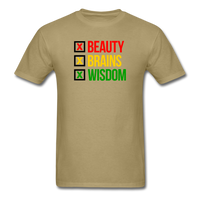 Beauty Brains Wisdom - khaki