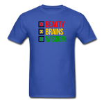 Beauty Brains Wisdom - royal blue