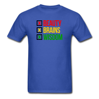 Beauty Brains Wisdom - royal blue