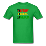 Beauty Brains Wisdom - bright green