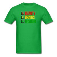 Beauty Brains Wisdom - bright green