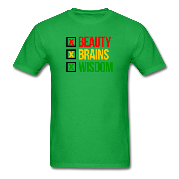 Beauty Brains Wisdom - bright green