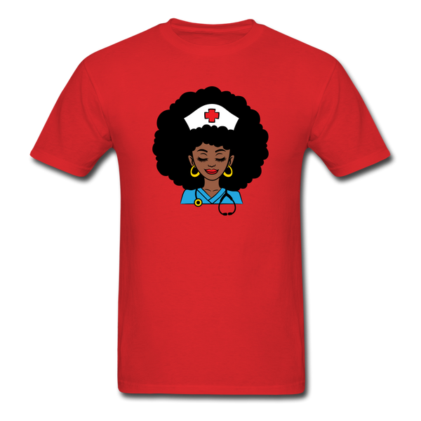 Afro Women Nurse Doctor - red