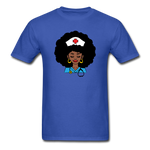 Afro Women Nurse Doctor - royal blue