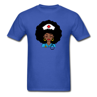 Afro Women Nurse Doctor - royal blue