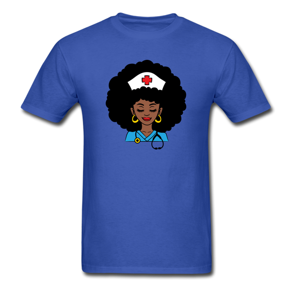Afro Women Nurse Doctor - royal blue