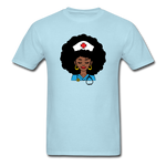 Afro Women Nurse Doctor - powder blue