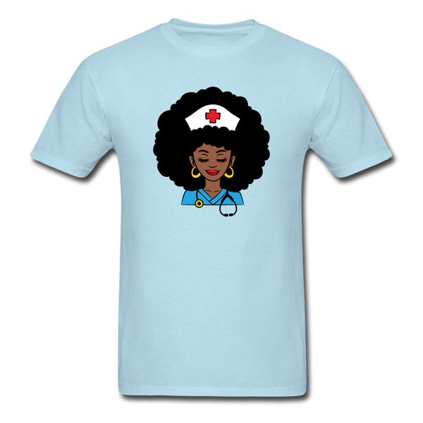 Afro Women Nurse Doctor - powder blue