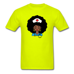 Afro Women Nurse Doctor - safety green