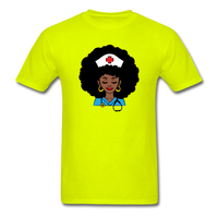 Afro Women Nurse Doctor - safety green