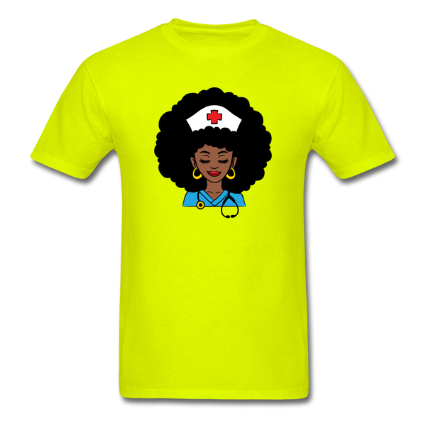 Afro Women Nurse Doctor - safety green