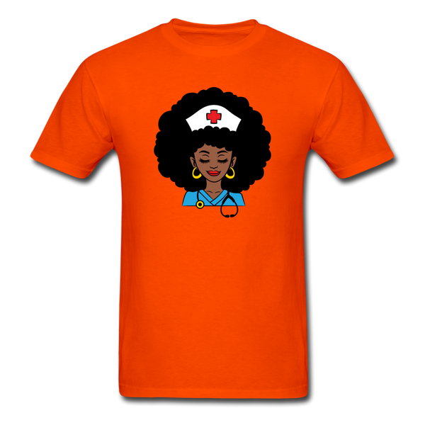 Afro Women Nurse Doctor - orange