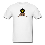 Afro Puff Crown Girl Peekaboo - white