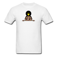 Afro Puff Crown Girl Peekaboo - white