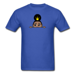 Afro Puff Crown Girl Peekaboo - royal blue