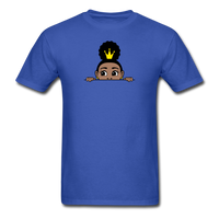 Afro Puff Crown Girl Peekaboo - royal blue