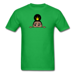 Afro Puff Crown Girl Peekaboo - bright green