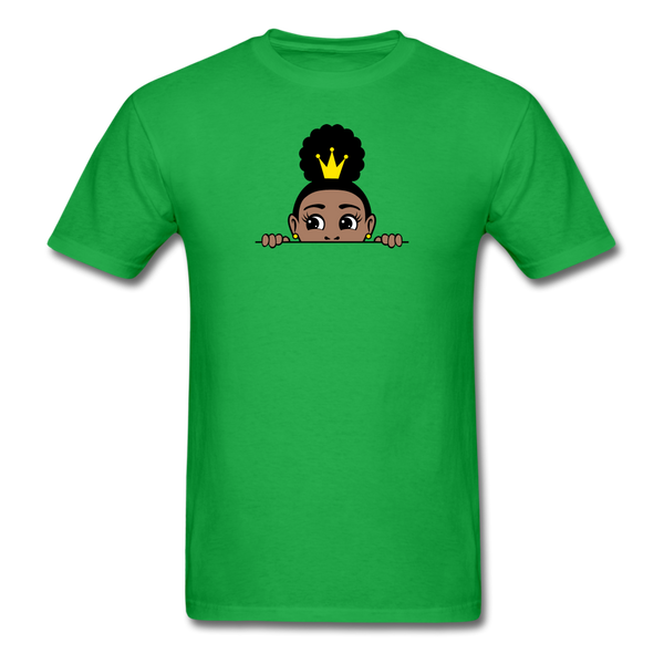 Afro Puff Crown Girl Peekaboo - bright green