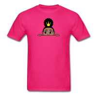 Afro Puff Crown Girl Peekaboo - fuchsia