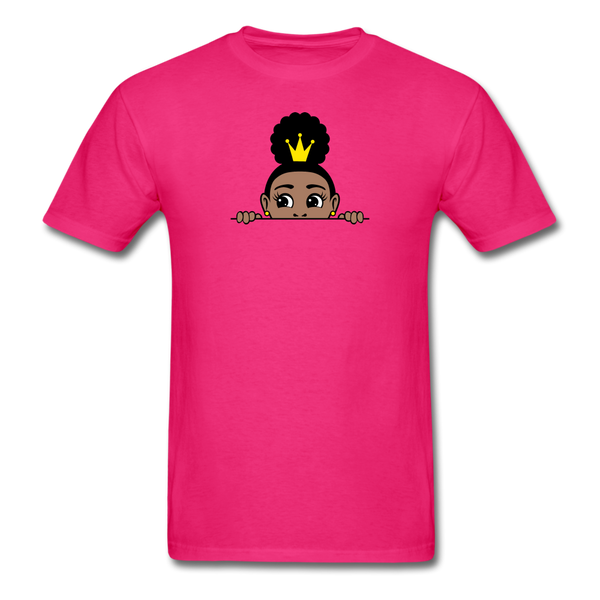 Afro Puff Crown Girl Peekaboo - fuchsia