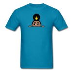 Afro Puff Crown Girl Peekaboo - turquoise