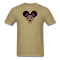 Afro Puffs Girl - khaki