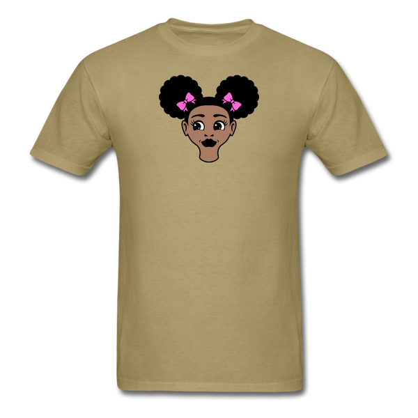 Afro Puffs Girl - khaki