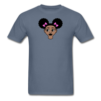 Afro Puffs Girl - denim