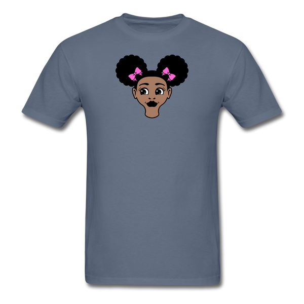 Afro Puffs Girl - denim