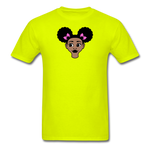 Afro Puffs Girl - safety green