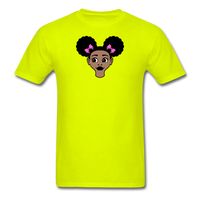 Afro Puffs Girl - safety green