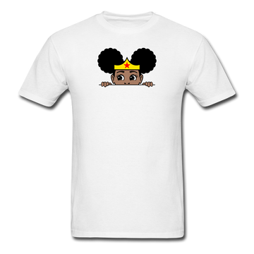 Afro Puff Wonder Woman Girl Peekaboo