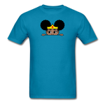 Afro Puff Wonder Woman Girl Peekaboo - turquoise
