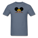 Afro Puff Wonder Woman Girl Peekaboo - denim