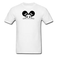 Afro Puffs Girl Peekaboo - white