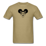 Afro Puffs Girl Face - khaki
