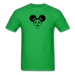 Afro Puffs Girl Face - bright green