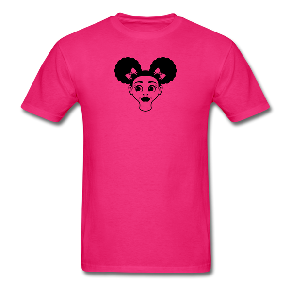 Afro Puffs Girl Face - fuchsia