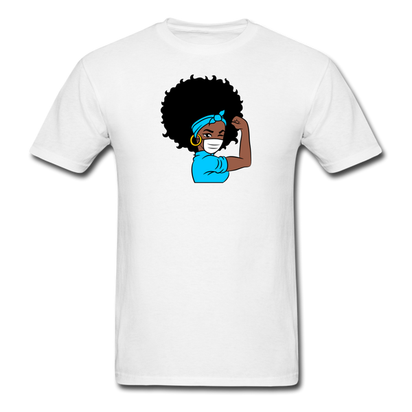 Afro Woman Doctor Nurse - white