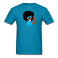 Afro Woman Doctor Nurse - turquoise